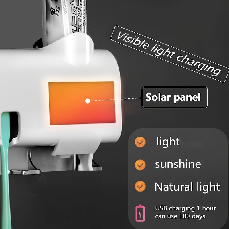 Toothbrush UV Sterilizer, Smart Toothbrush Sanitizer, Wall Mounted Toothbrush Holder, Bathroom Accessories2