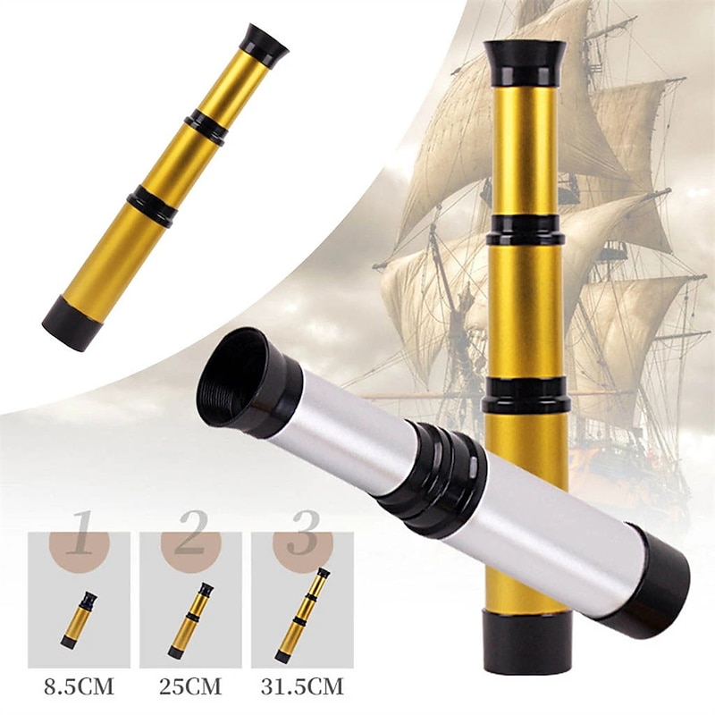 35mm Vintage Handheld Zoomable Monocular Telescope Lightweight Pirate Spyglass Gifts For Kids Children Outdoor Camping Advanture2