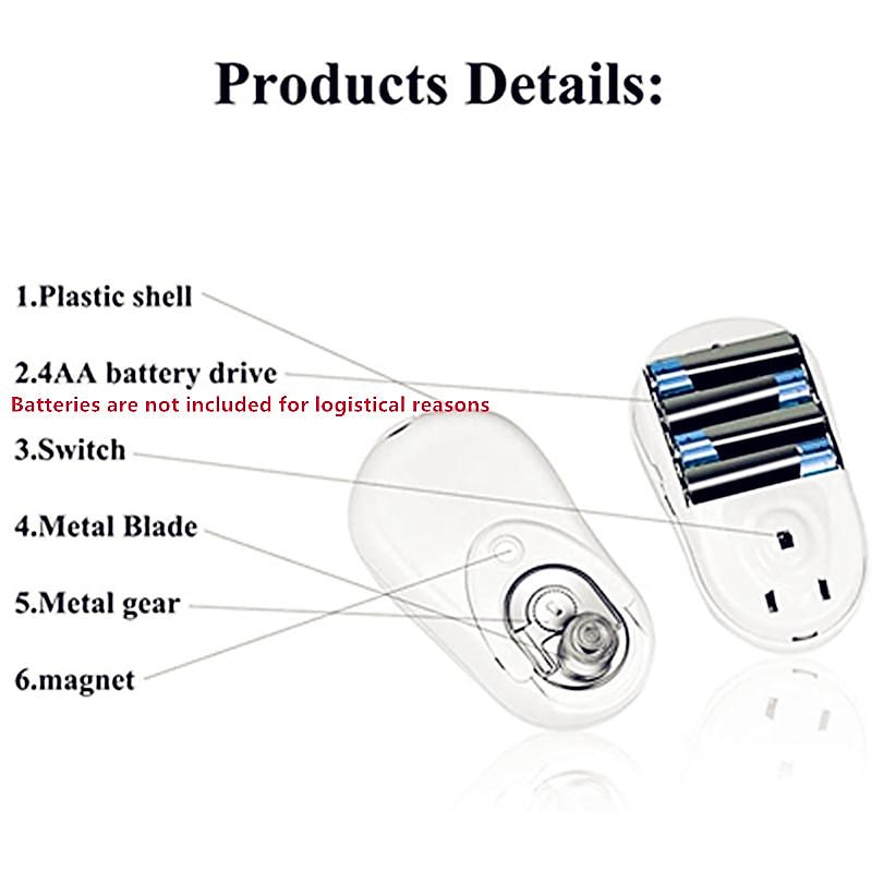 Electric Can Opener - Automatic One-Touch Tin & Jar Opener with Smooth Edges, High-Power Kitchen Tool3
