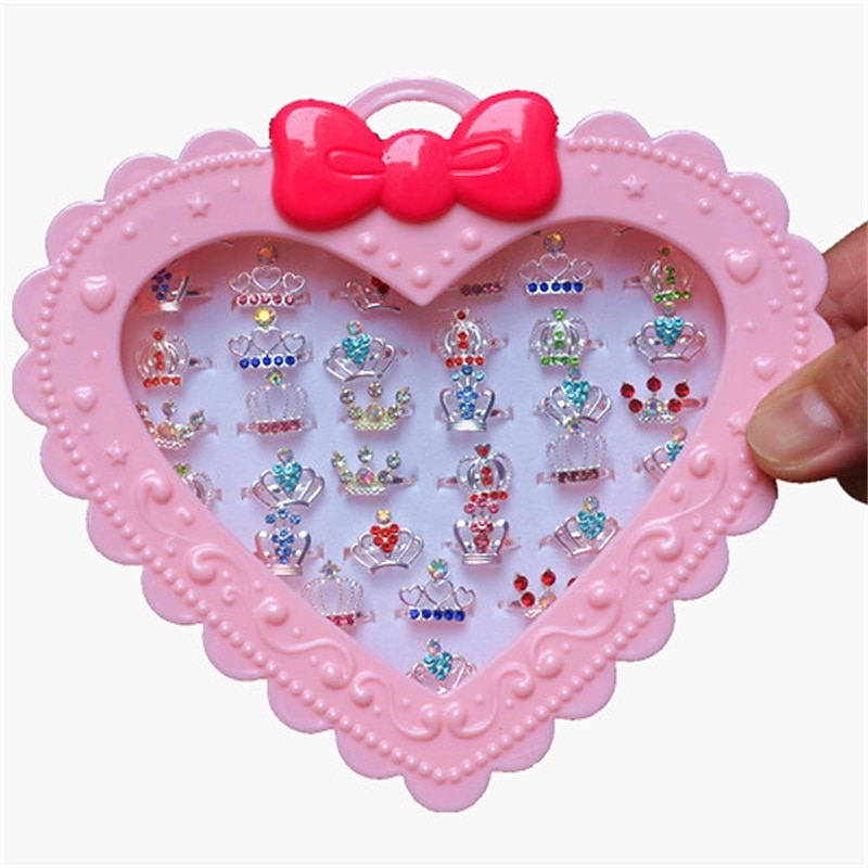 Alloy Ring Cartoon Cute Ring Children's Jewelry Jewelry Mixed 12/36 Pieces 1 Box Toy Jewelry4