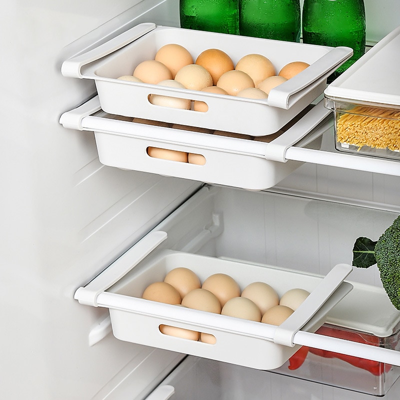 Hanging Kitchen Organizer Refrigerator Egg Fruit Storage Box Drawer Type Food Crisper Kitchen Accessories Fridge Organizer Shelf2