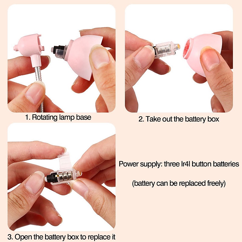 Mini Desk Book Lamp Clip on Book Battery Powered LED Eye Protection Reading Light Adjustable Portable Desktop Small Night Lights4