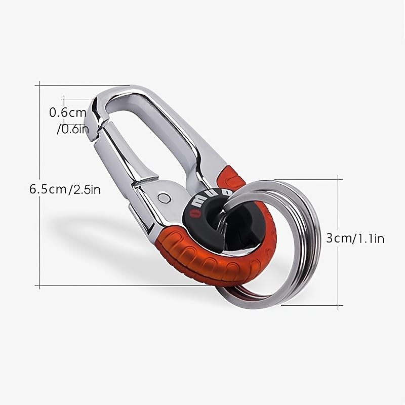 Car Key Chain, Metal Key Ring Creative Alloy Key Chain Key Ring Pendant With Detachable Keyring For Men Belt Clip4