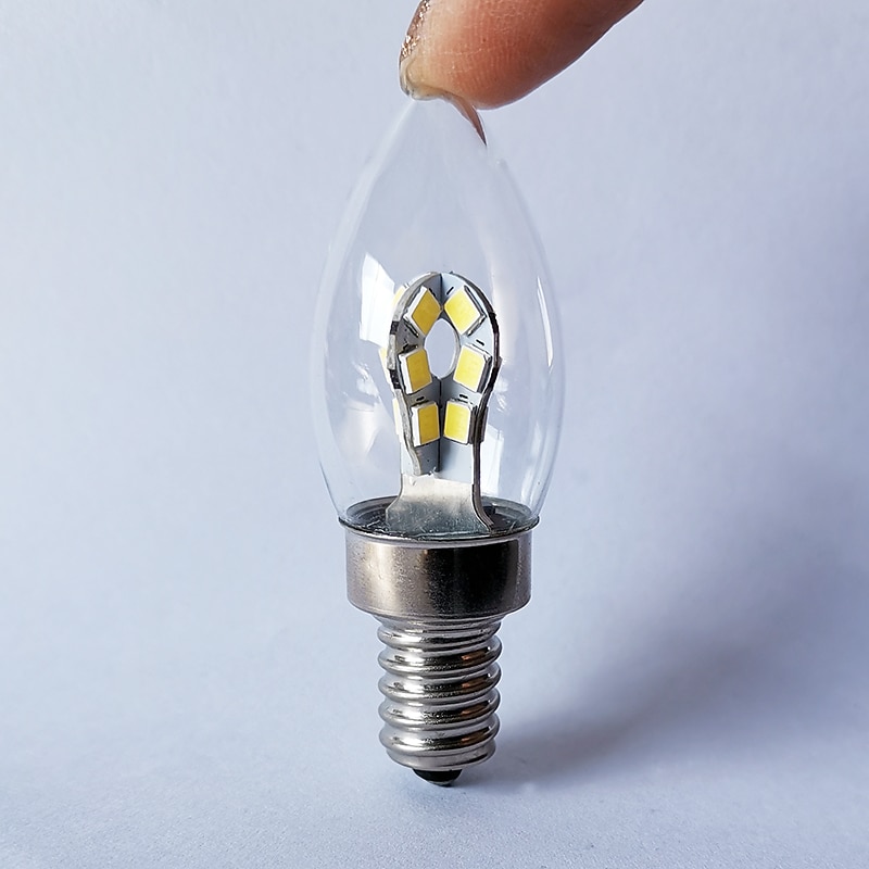 2W LED Candle Lights 230 lm E12 C35 24 LED Beads SMD 2835 Warm White White