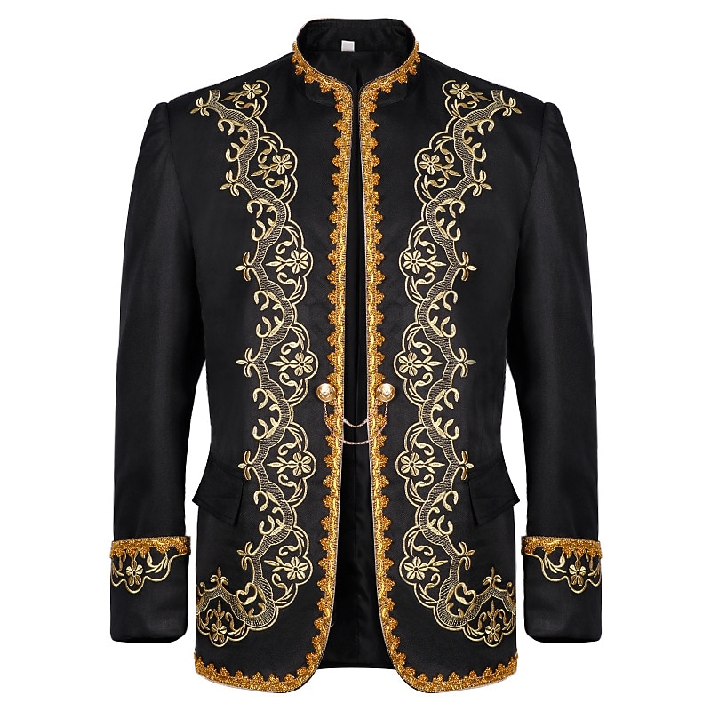Rococo Victorian Jacket Suits & Blazers Circus Jacket Prince Fancy Dress Men's Masquerade Casual Daily Carnival of Venice Adults' Coat