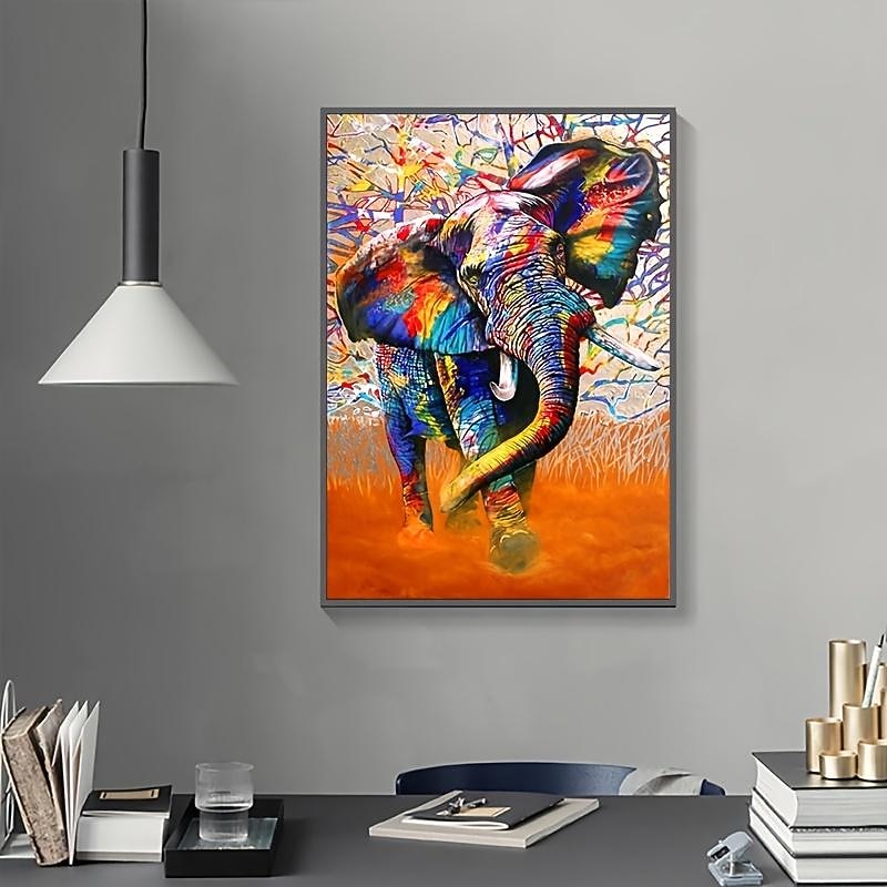 1pc African Elephant Wall Art Posters And Prints Wild Elephant Graffiti Art Prints Decorative Painting For Home Living Room Office (Without Frame)4