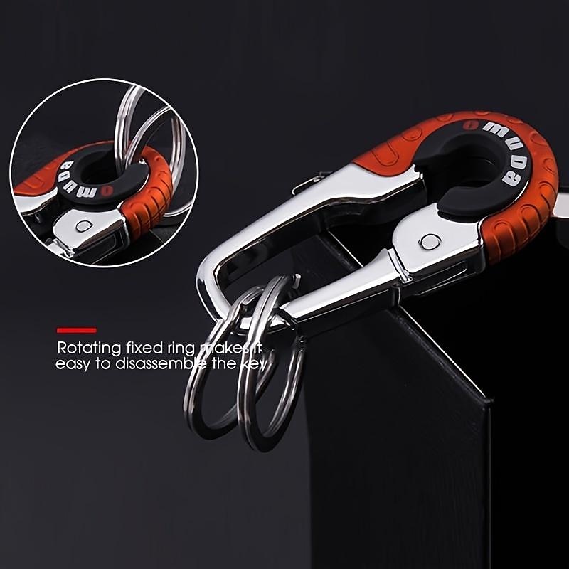 Car Key Chain, Metal Key Ring Creative Alloy Key Chain Key Ring Pendant With Detachable Keyring For Men Belt Clip2