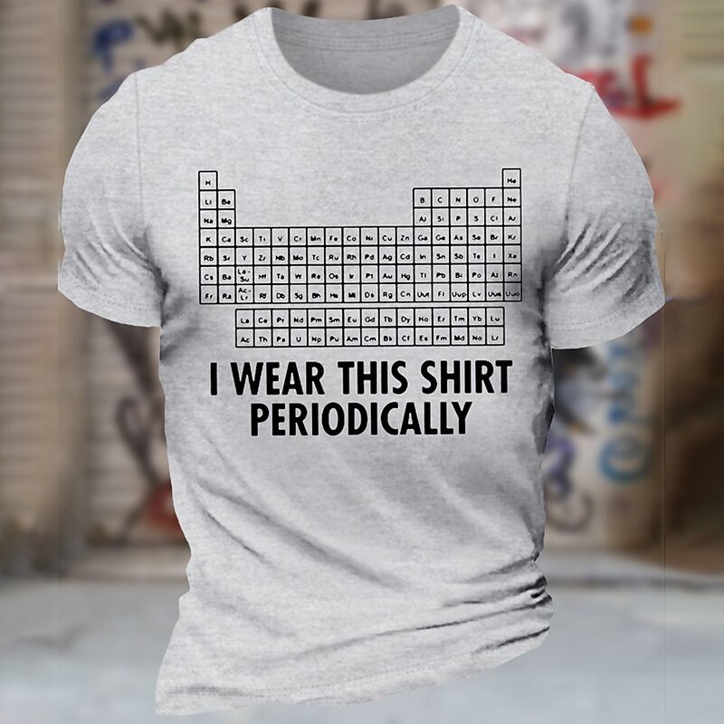 Men's Geometic Graphic Prints Funny Letter Print T Shirt Graphic Tee 100% Cotton Short Sleeve Graphic Shirt Navy Heather Gray Black Comfortable Tee Vacation Street Fashion Designer Clothing2