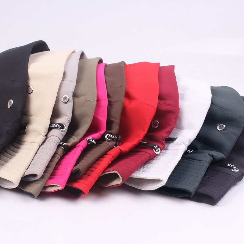 Men's Bucket Hat Black White Polycotton Streetwear Stylish Casual Daily Outdoor clothing Holiday Plain Sunscreen 14