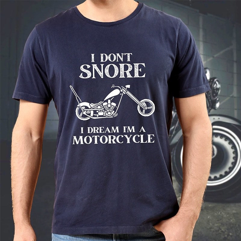 Men's Plus Size T shirt Tee Big and Tall Letter Crewneck Print Short Sleeves Stylish Casual Tops Biker Gift Outdoor Daily Wear Tops4