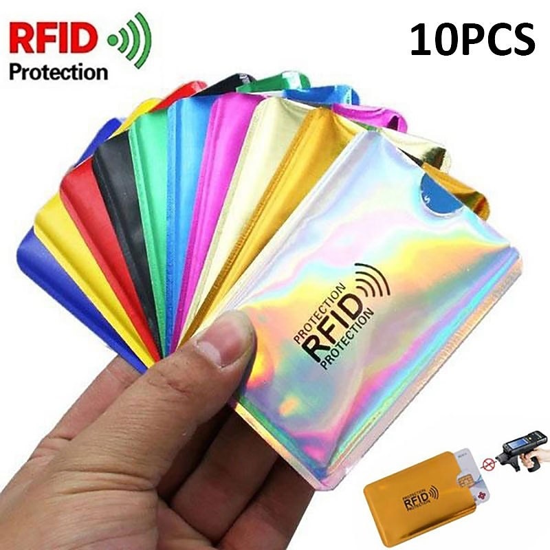 20pcs Anti Rfid NFC Aluminium Smart Anti Theft Bank Sleeve Wallet Anti RFID Blocking Protect Case Card Holder Aluminium Case