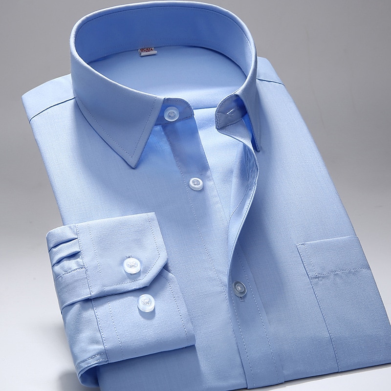 Men's Dress Shirt Non Iron Shirt Stripes and Plaid Wedding Office & Career Light Pink Black White Pink Long Sleeve Shirt Collar All Seasons Clothing Apparel2