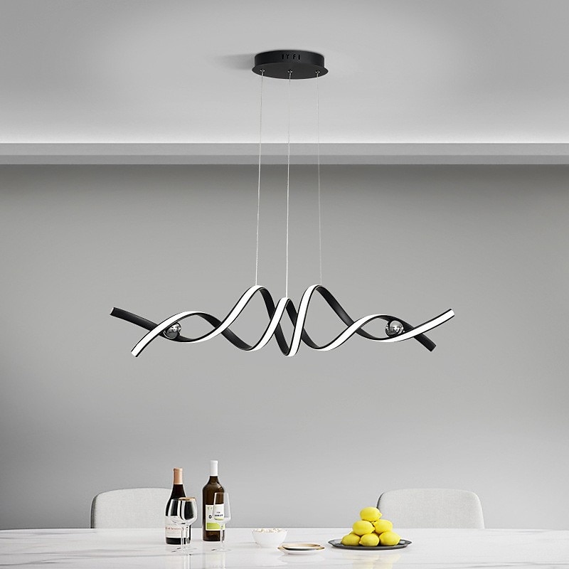 LED Pendant Light Circle Round Line Design 100cm Aluminum Island Light for Dining Room Bedroom Pendant Lamps 110-240V ONLY DIMMABLE WITH REMOTE CONTROL2