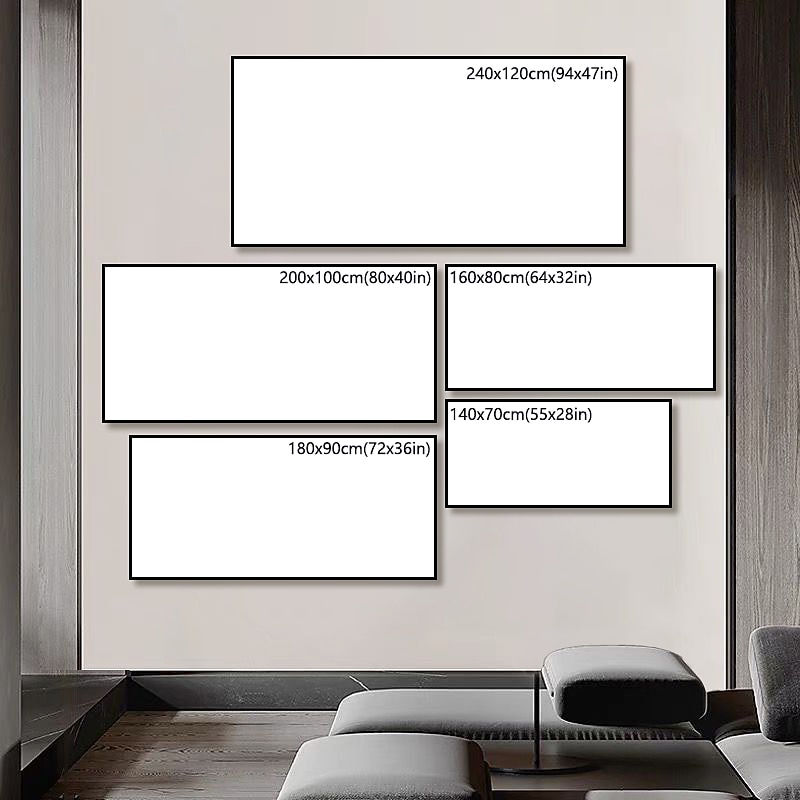 Oil Painting Hand Painted Horizontal Abstract Modern Rolled Canvas (No Frame)2