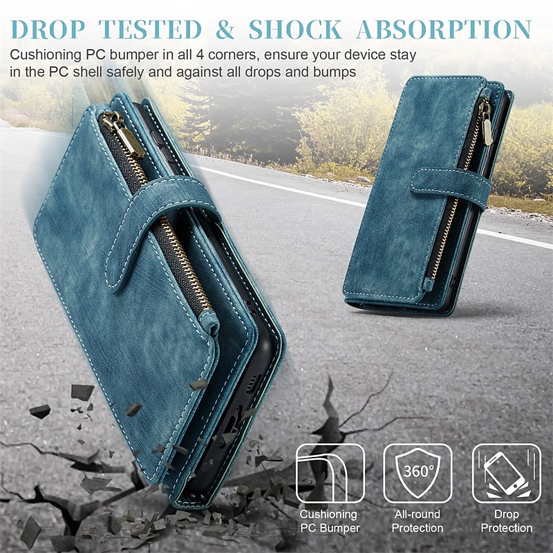 Phone Case For Samsung Galaxy S23 S22 S21 FE S21 Ultra Plus A34 A54 A53 S20 A32 A52 Leather Wallet Case Dustproof Leather Kickstand Solid Colored PU Leather3