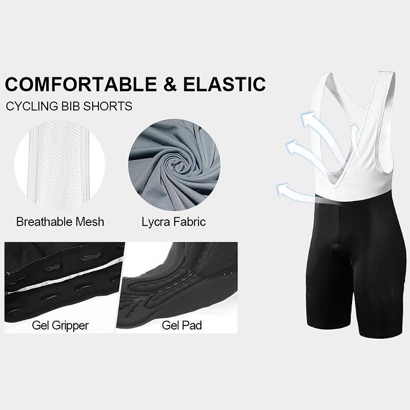 Men's Cycling Jersey with Bib Shorts Cycling Jersey Set Short Sleeve Mountain Bike MTB Road Bike Cycling Black Royal Blue Green Oktoberfest Beer Bike Clothing Suit 3D Pad Breathable Quick Dry2