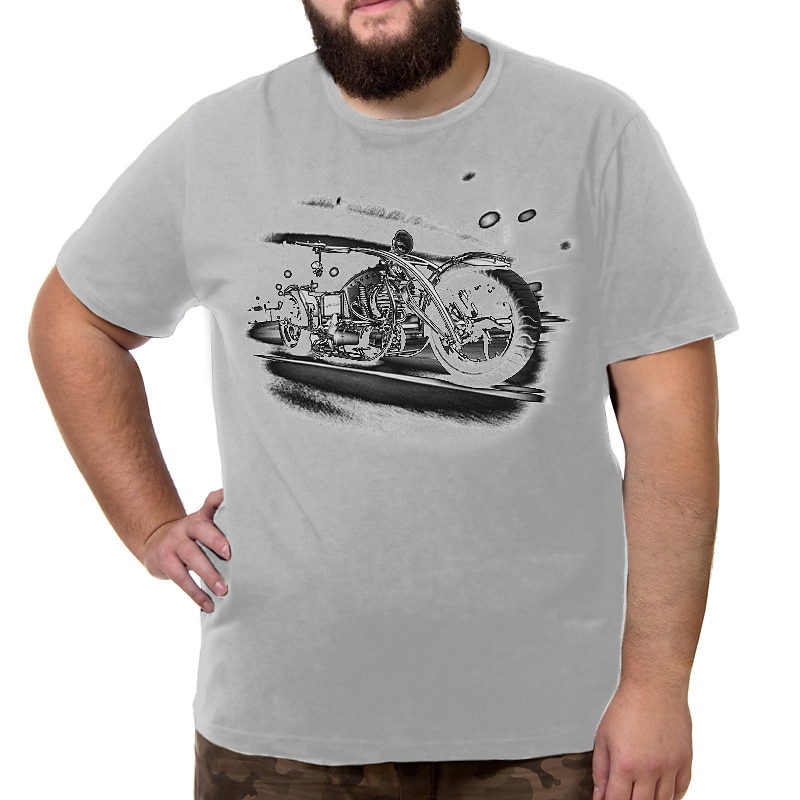 Men's Plus Size Big Tall T shirt Tee Tee Crewneck Black White Navy Blue Short Sleeves Outdoor Going out Print Graphic Prints Clothing Apparel Cotton Blend Streetwear Stylish Casual3