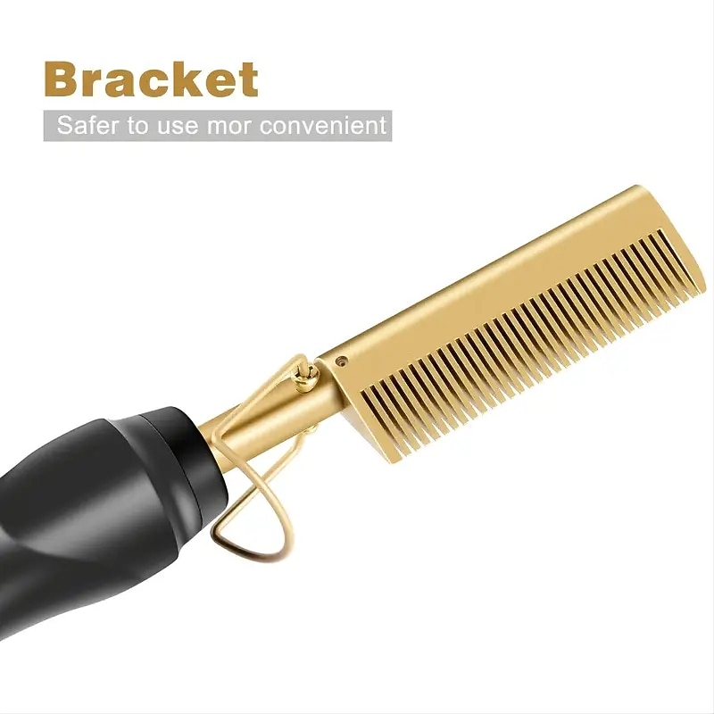 2 In 1 Hot Comb Straightener Electric Hair Straightener Hair Curler Hair Heating Comb For Wet And Dry Use3
