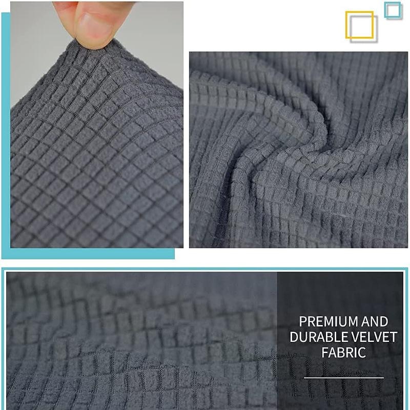 Stretch Ottoman Cover Square Ottoman Slipcovers Rectangular Foldable Storage Stool Cover Bench Cover Furniture Protector Soft Slipcover with Elastic Bottom3