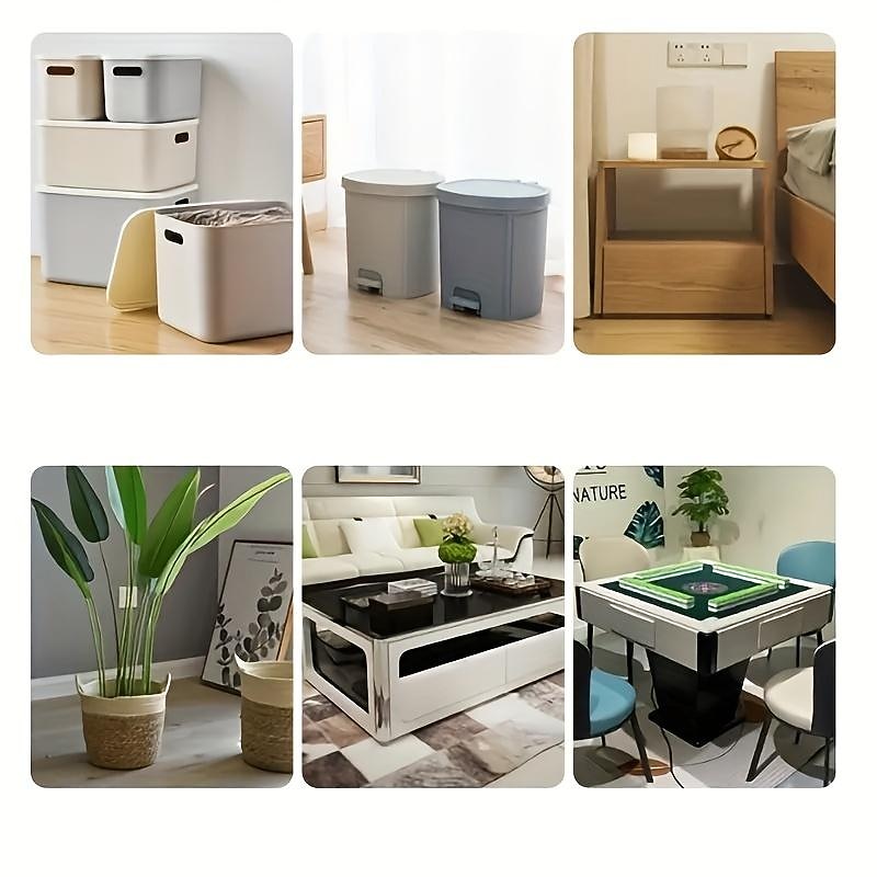 4pcs Self Adhesive Caster Wheels Heavy Duty Swivel Wheels Stainless Steel Paste Universal Wheel 360 Degree Rotation Sticky Pulley For Bins Bottom Storage Box Furniture Trash Can Coffee Table4