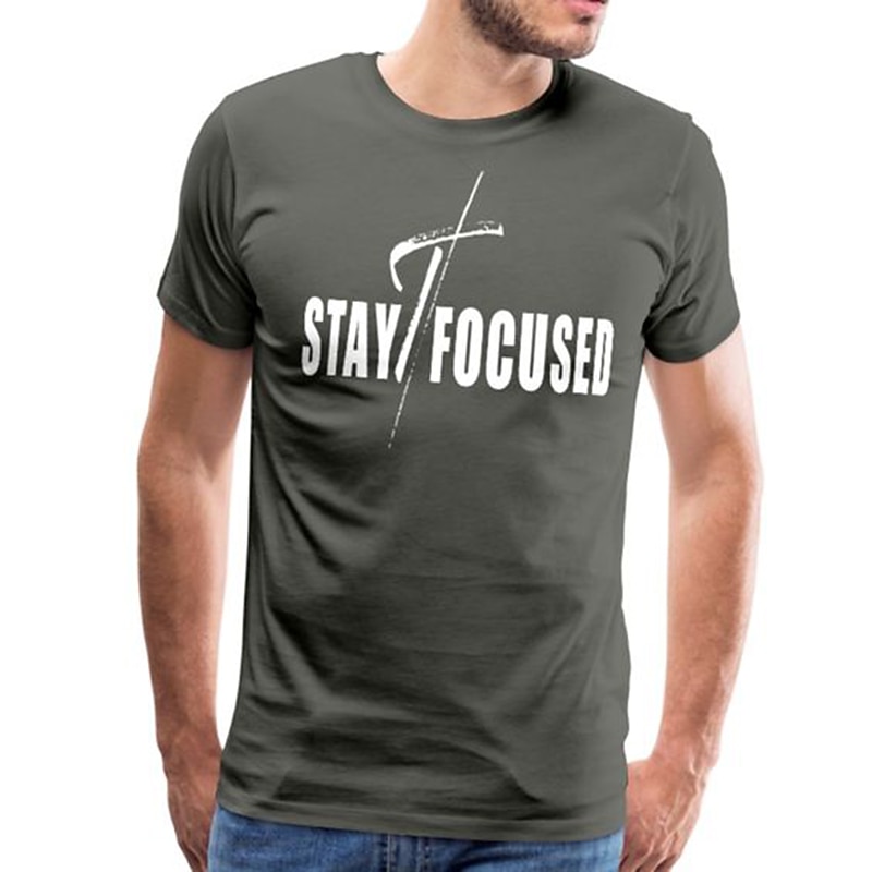 Men's Plus Size Big Tall T shirt Tee Tee Crewneck Black White Navy Blue Short Sleeves Outdoor Going out Print Graphic Prints Quotes & Sayings Clothing Apparel Cotton Blend Streetwear Stylish Casual2