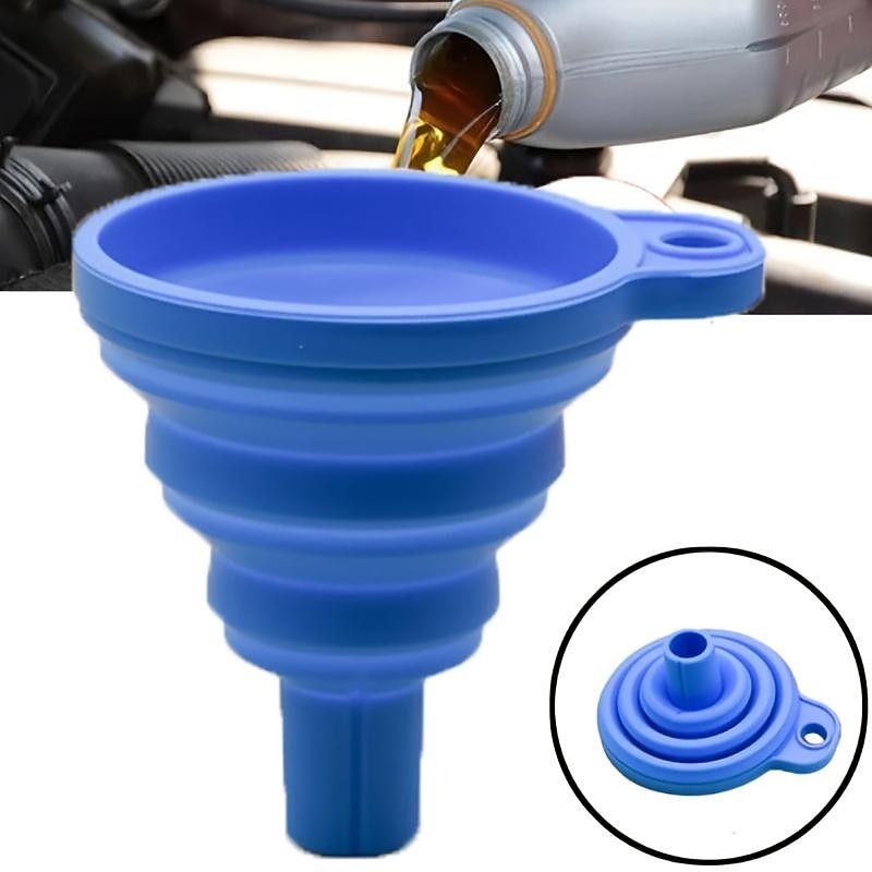 StarFire Portable Collapsible Car Silicone Funnel Long Neck Funnel Silicone Folding Funnel Small Funnel
