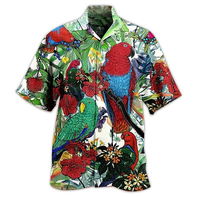 Men's Boardmasters Music Notes Shirt Summer Hawaiian Shirt Button Up Shirt Short Sleeve Sports Fashion Streetwear Casual Hawaiian Holiday Summer Spring Cuban Collar Print Button-Down Wine Apricot2