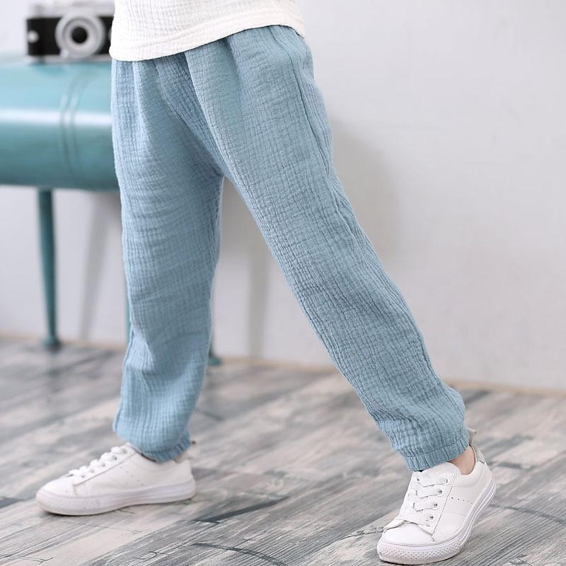 Toddler Boys Pants Trousers Solid Color Soft Pants Outdoor Linen Cool Daily Black Yellow Wine Mid Waist2