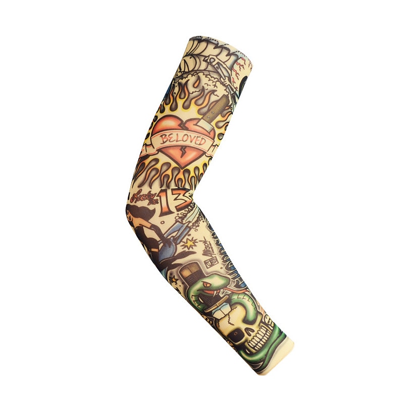 1 PC Cycling Sleeves Sun Sleeves UV Sun Protection Cooling Arm Sleeves UV Resistant Quick Dry Bike Dark Grey Black Brown Spandex for Unisex Adults' Outdoor Exercise Cycling / Bike4