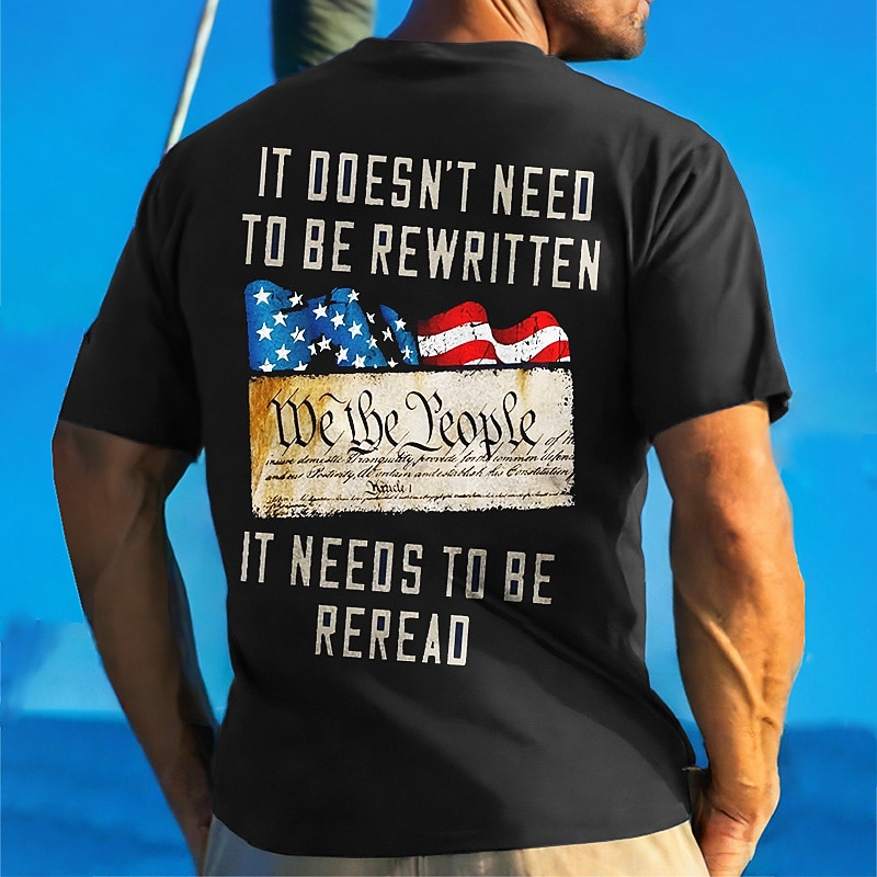 Veterans Day Men's Patriot Patriotic Veteran Graphic Prints Fish National Flag T shirt Graphic Tee Cotton Short Sleeves Graphic Shirt Wine Black Red Comfortable Tee Street Vacation Fashion Designer3