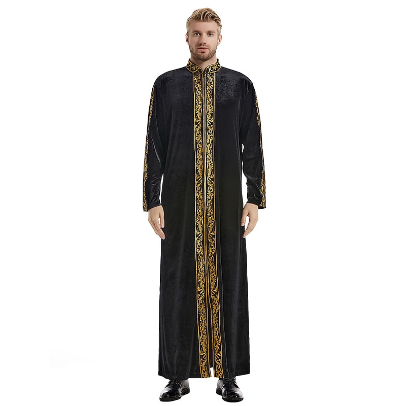 Men's Robe Thobe / Jubba Religious Saudi Arabic Arabian Muslim Ramadan Adults Leotard / Onesie2
