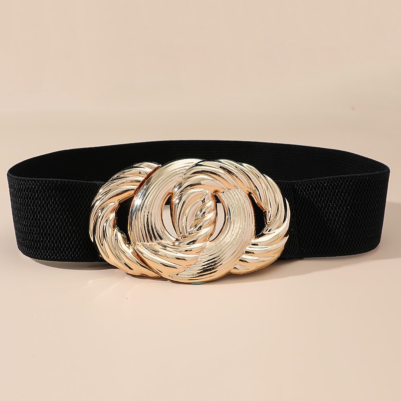 Women's Belt Elastic band Black Skinny Belt Dailywear Weekend Pure Color2