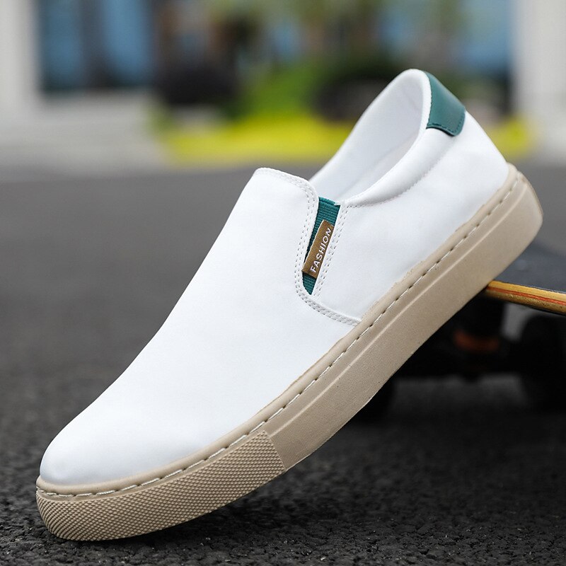 Men's Loafers & Slip-Ons Dress Loafers Walking Casual Daily Canvas Breathable Loafer Black White Green Spring Fall2
