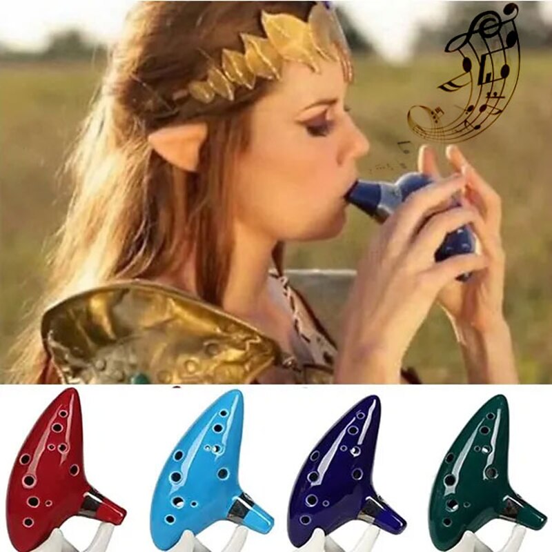 12 Hole Ocarina Ceramic Alto C Legend Of Ocarina Flute Music Instrument