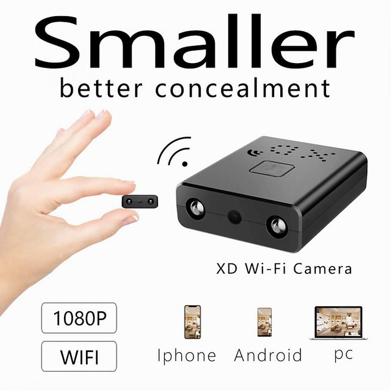 Mini WiFi Camera - Full HD 1080P Security Camera with IR-CUT, Night Vision, Motion Detection3