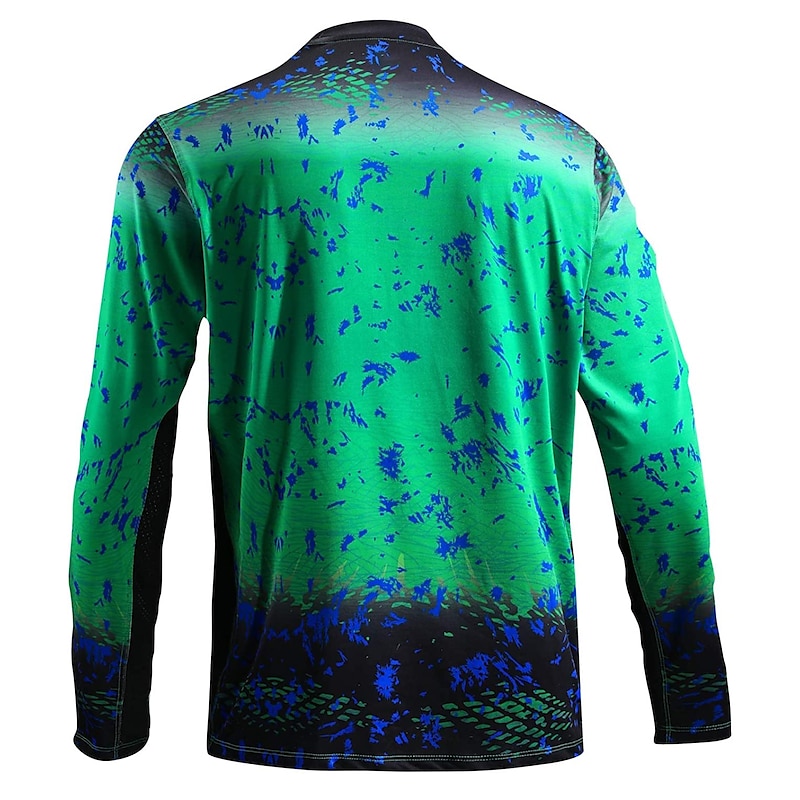 Men's Fishing Shirt Outdoor Long Sleeve UPF50+ UV Protection Breathable Quick Dry Lightweight Top Summer Spring Outdoor Fishing Yellow / Black Dark Gray Green Black3