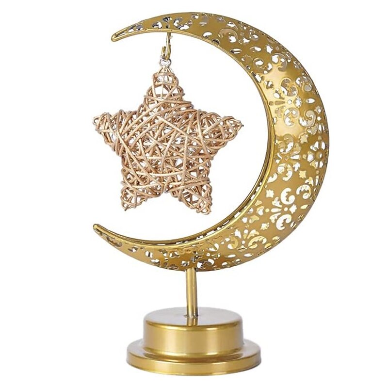 Ramadan Eid Mubarak Lights Decorative Night Lamp Holiday Lighting Muslim Ramadan Festival LED Castle Star Moon Night Light Home Bedroom Decoration Eid Gifts for Kids, Family2