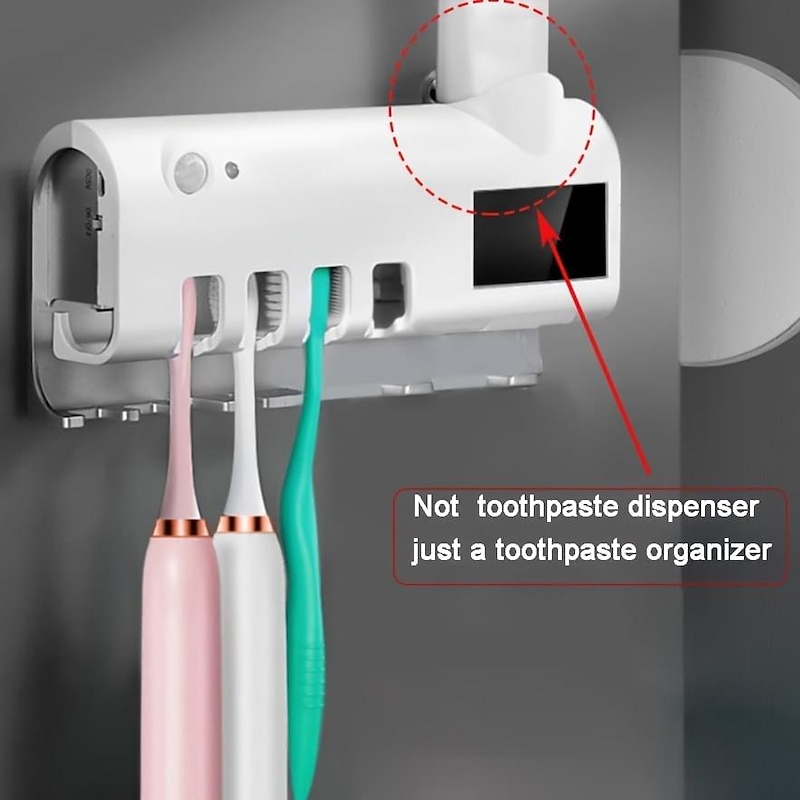 Toothbrush UV Sterilizer, Smart Toothbrush Sanitizer, Wall Mounted Toothbrush Holder, Bathroom Accessories4