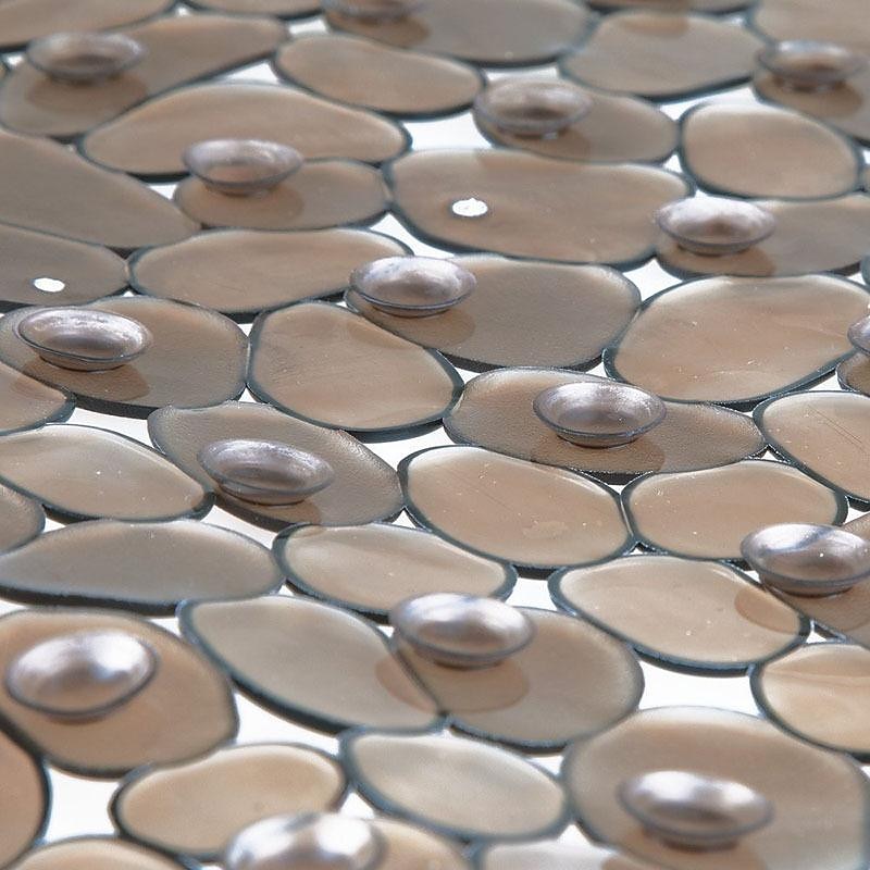 Square Bath Mat Non-slip Shower Mats - 21 x 21 inch Non Slip Bathtub Mat with Suction Cup, Safety Shower Stall Mats for Kids & Elderly, Shower Mat with Drain Holes, Machine Washable3