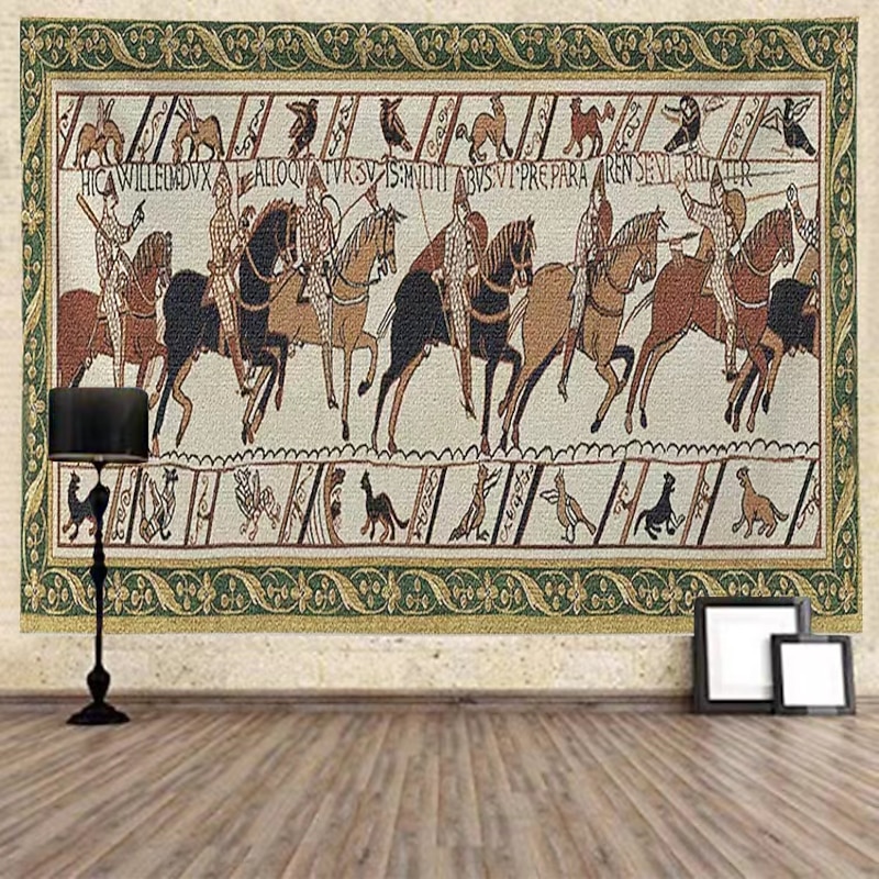 Bayeux Tapestry Hanging Tapestry Wall Art Large Tapestry Mural Decor Photograph Backdrop Blanket Curtain Home Bedroom Living Room Decoration