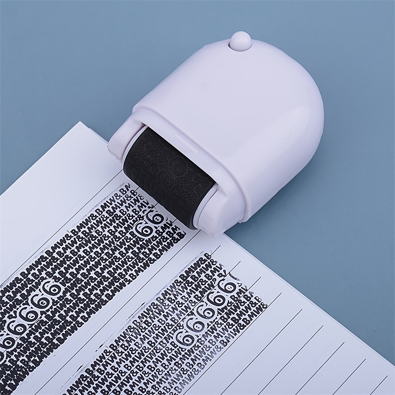 1pc Purple Identity Protection Stamps Identity Theft Protection Stamps Roller Privacy Stamps, Back to School Gift2