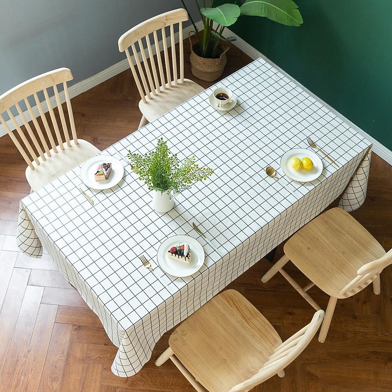 Waterproof Tablecloth Vinyl Table Cloth Spring Tablecloth Wipe Clean Outdoor Table Cover Oilcloth for Picnic,Wedding,Dining,Easter3