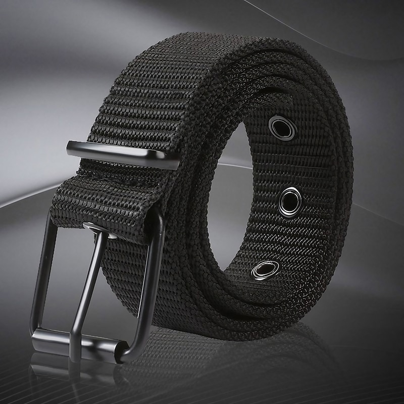 Men's Belt Tactical Belt Nylon Web Work Belt Black Blue Canvas Stainless Steel / Iron Military Army Plain Daily Wear Going out Weekend
