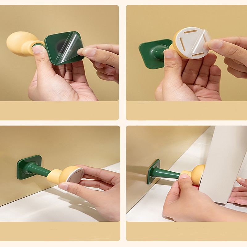 Anti-Collision Door Stopper Creative Silicone Door Stopper Non-Punching Toilet Top Door Stopper New Silent Toilet Door Stopper3