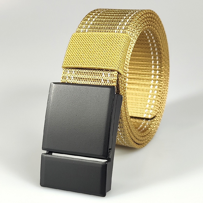 Men's Belt Tactical Belt Nylon Web Work Belt Black Yellow Nylon Military Army Linear Daily Wear Going out Weekend2