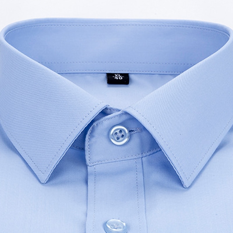 Men's Dress Shirt Button Up Shirt Plain Wedding Vacation Black White Light Green Wine Short Sleeves Turndown Summer Clothing Apparel3