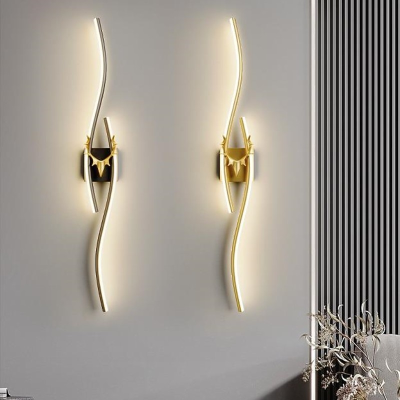 LED Wall Lights Simple Modern Staircase Bedroom Bedside Lamp Living Room TV Background Wall Strip Light Luxury Wall Lamp