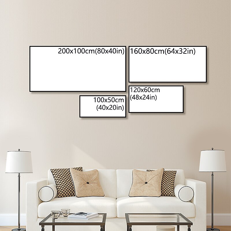 Handmade Oil Painting Hand Painted Vertical Abstract Contemporary Modern Rolled Canvas (No Frame)2