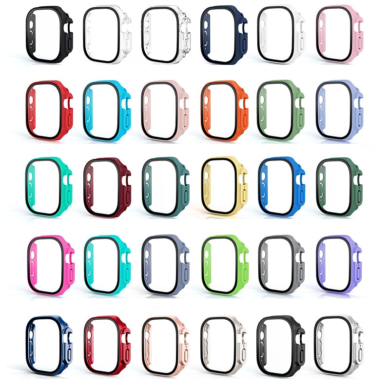 Watch Case with Screen Protector Compatible with Apple Watch Ultra 49mm / Series 8 7 41mm 45mm / Series 6 5 4 SE 40mm 44mm / Series 3 2 1 38mm 42mm Shockproof Hard PC Watch Cover2