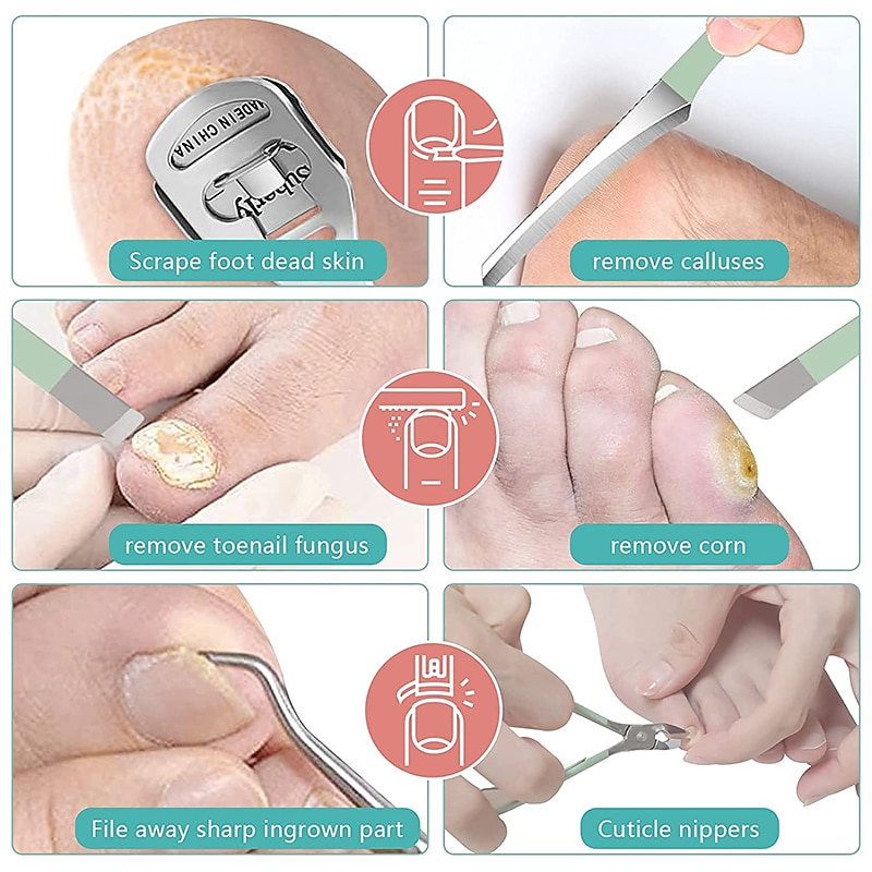 Manicure Set Nail Clippers Pedicure Kit -22 Pieces Stainless Steel Professional Manicure Kit Grooming Kits Nail Care Tools with Luxurious Travel Leather Case Gift Box Blue Green3